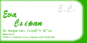 eva csipan business card